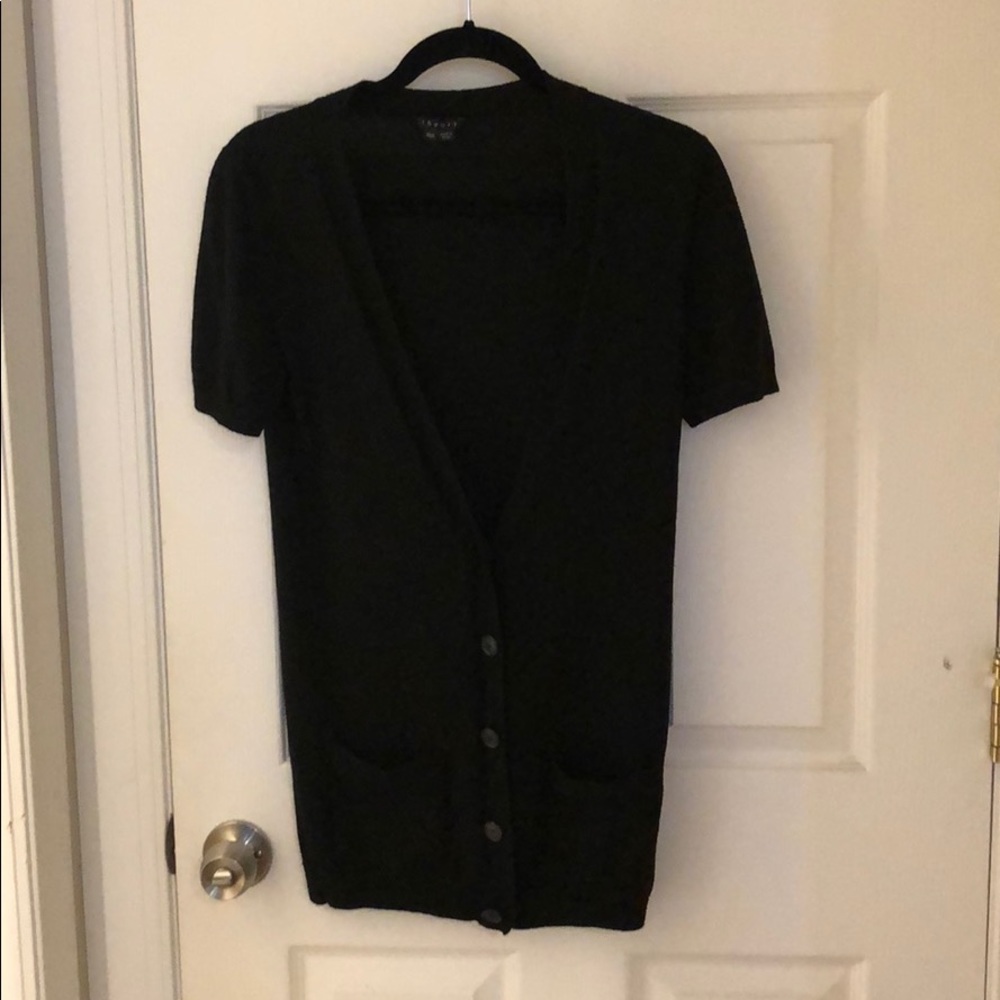 100%wool black cardigan, theory